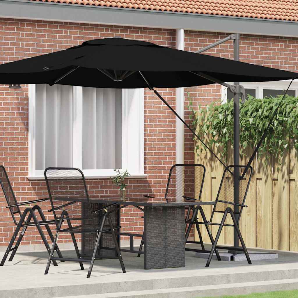 SERIDG Roma Parasol 286x284x265 cm and Polyester Aluminium - Black - Charlotte Dunes