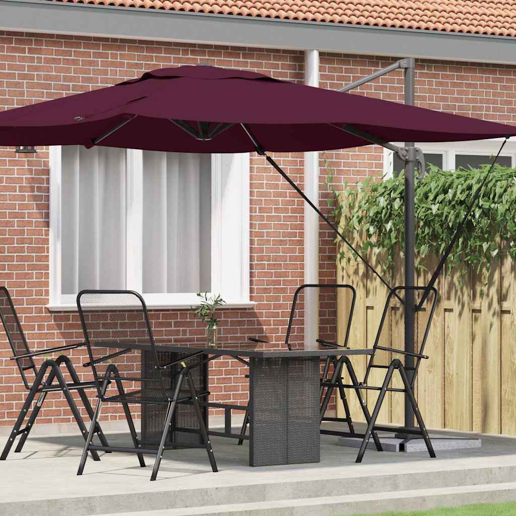 SERIDG Roma Parasol 286x284x265 cm and Polyester Aluminium - Red - Charlotte Dunes