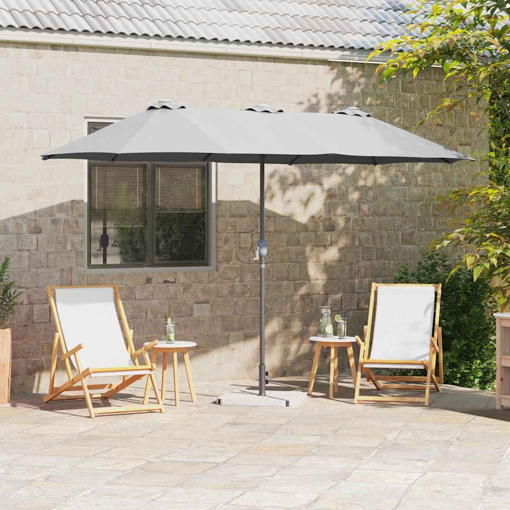SERIDG Garden Parasol Sand 370x197x239 cm Polyester and Aluminium - Charlotte Dunes
