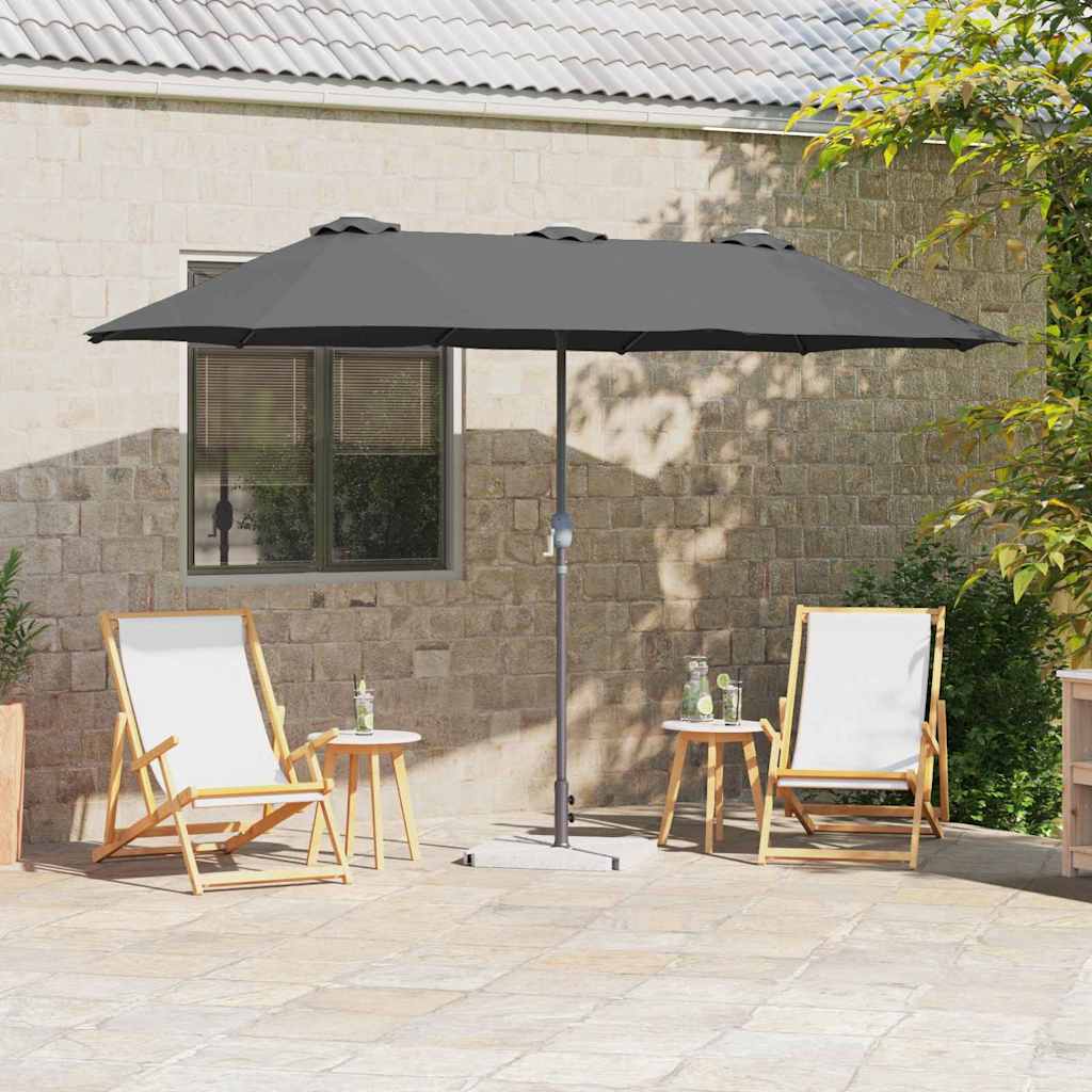 SERIDG Garden Parasol Anthracite 370x197x239 cm - Charlotte Dunes