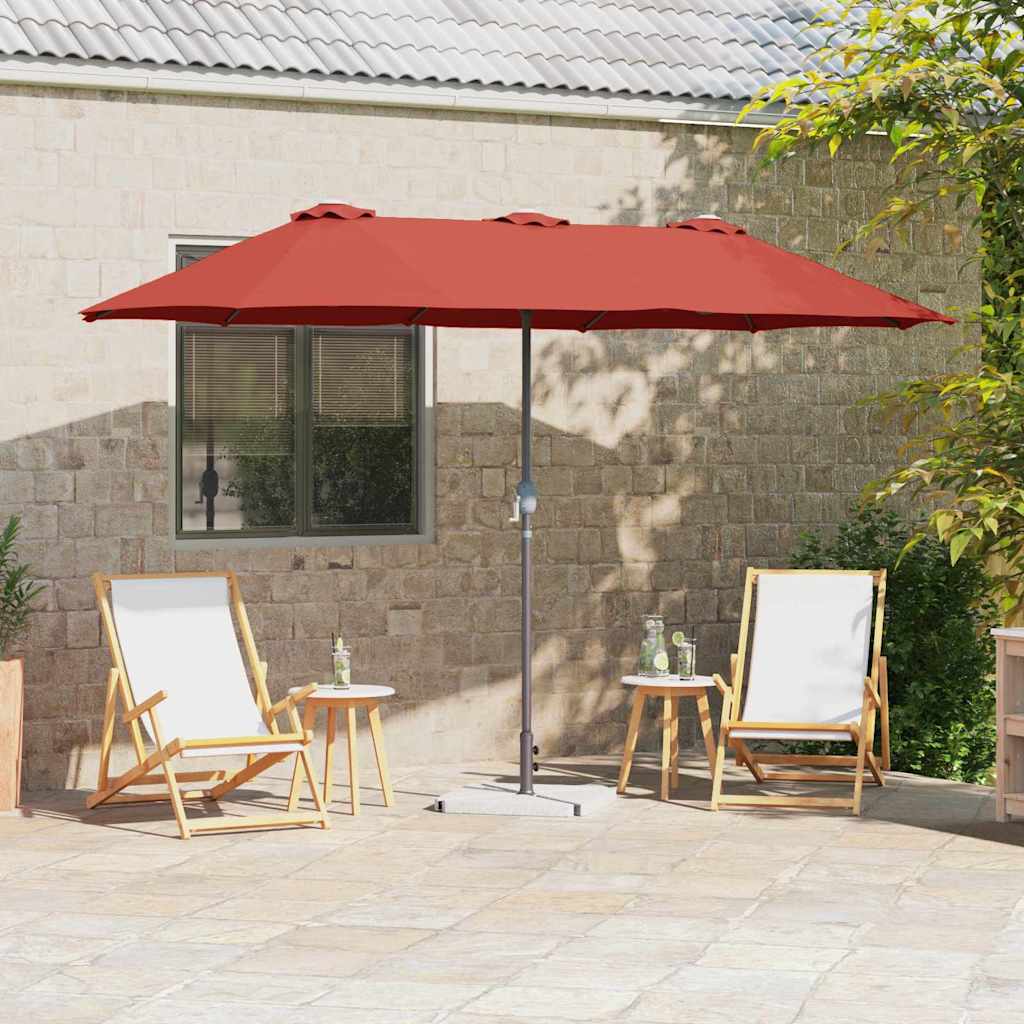 SERIDG Garden Parasol Terracotta 370x197x239 cm - Charlotte Dunes