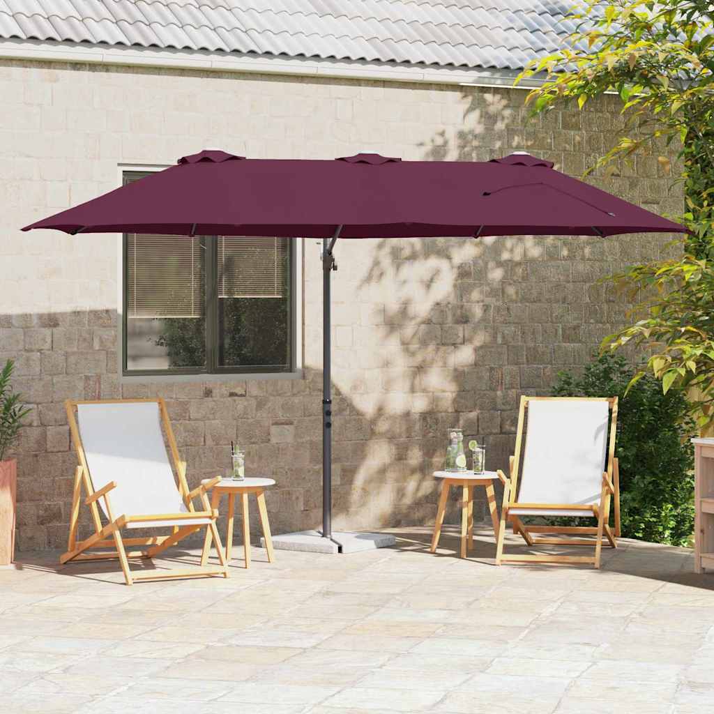 SERIDG Umbrella Bordeaux 372x198x243 cm - Red - Charlotte Dunes