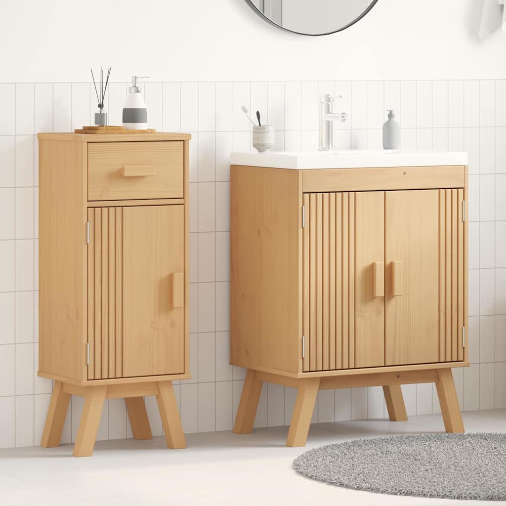 2 Piece Bathroom Furniture Set Solid Wood Pine - Tyrell & Tyrell