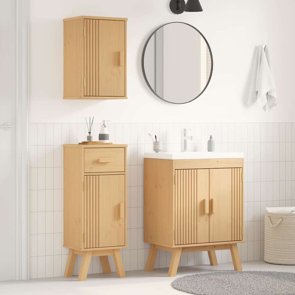 3-Piece Pine Bathroom Furniture Set - Style and Chic