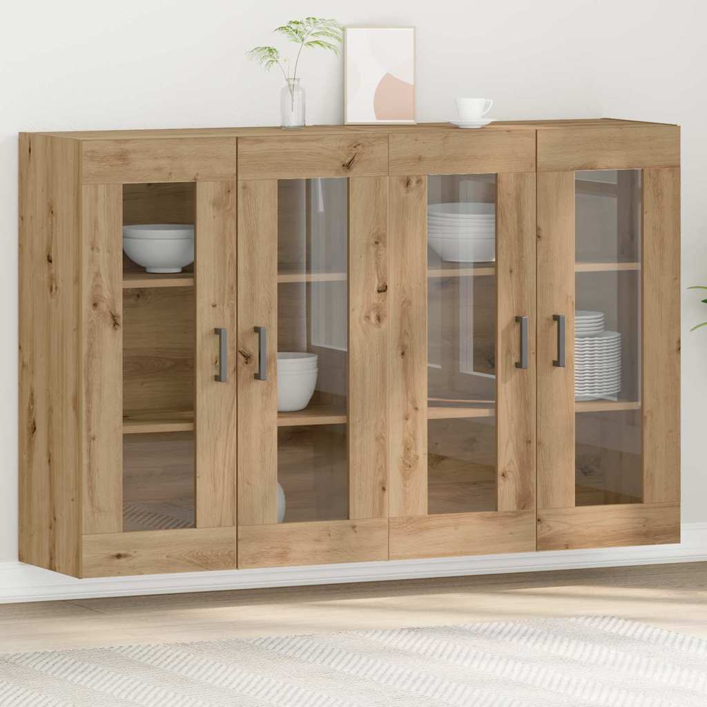 Wall Mounted Cabinets 2 pcs Artisan Oak 69,5x34x90 cm Engineered Wood - Discount Dealers