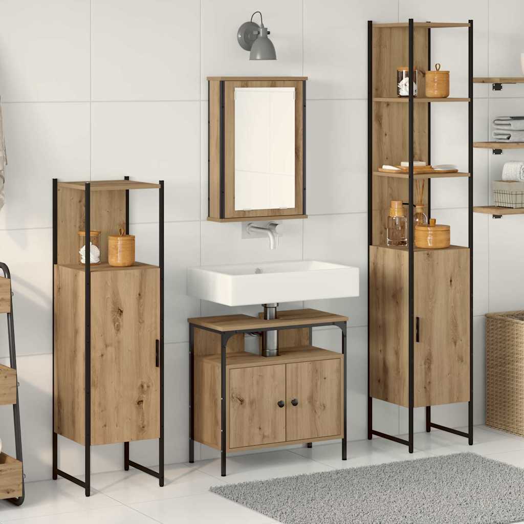 4 Piece Bathroom Furniture Set in Artisan Oak - Decor Base