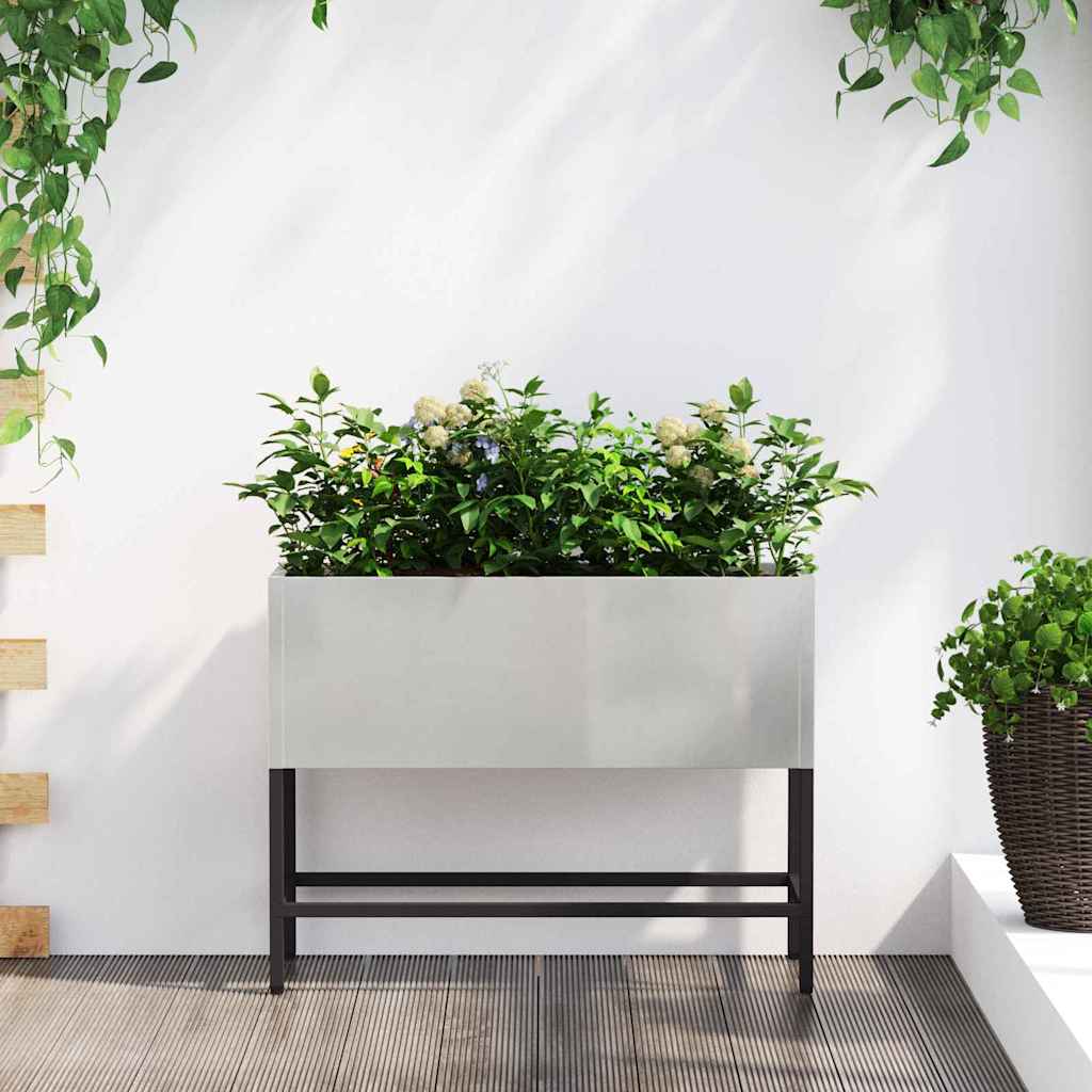 REHAL Raised Garden Planter 60x26x45 cm Stainless Steel - Silver - Design Hut