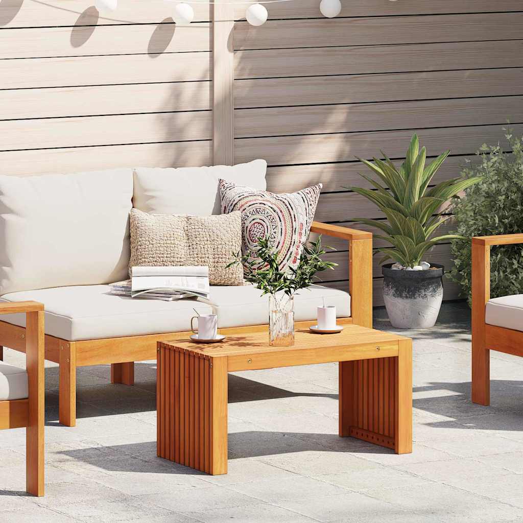 Garden Coffee Table 70x35x35 cm Solid Wood Acacia - Merlin Deals