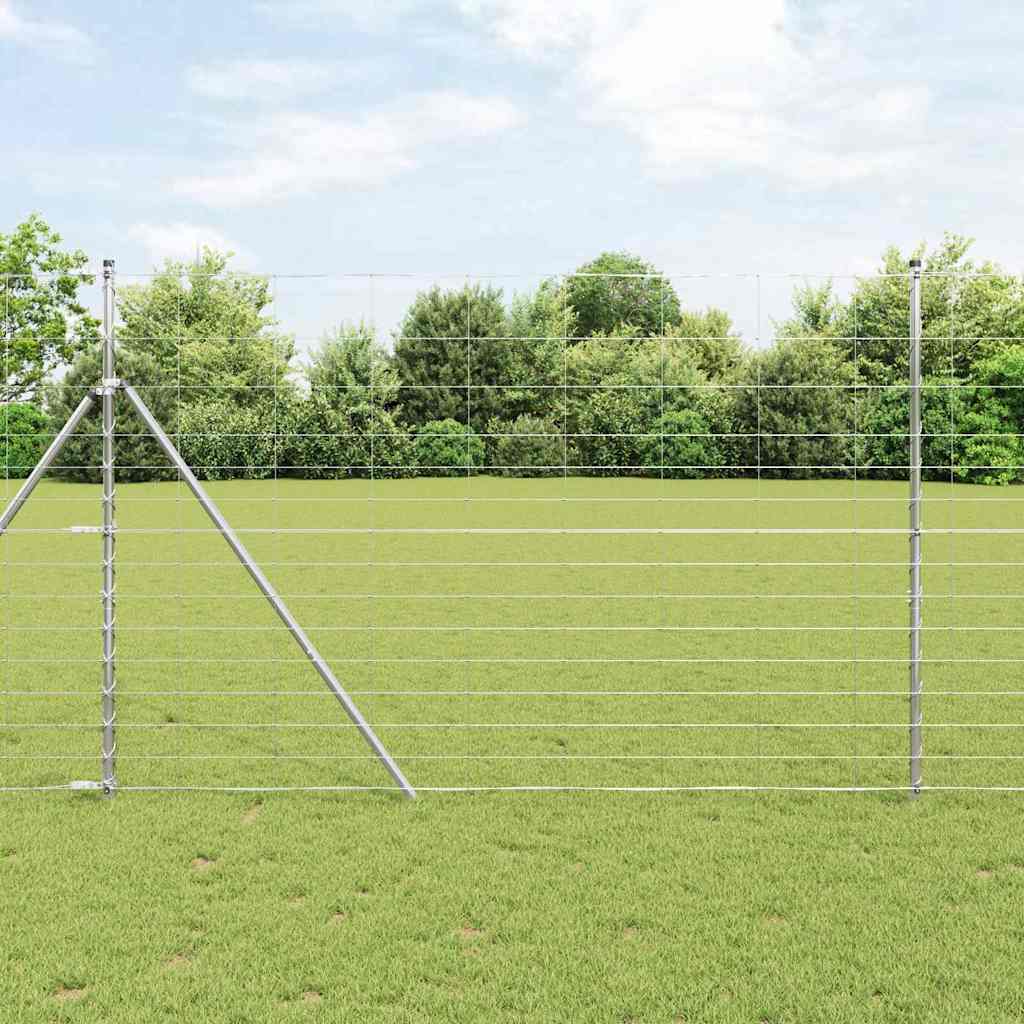 Field Fence 1.6x50 m Galvanised Steel - Sid & Sam