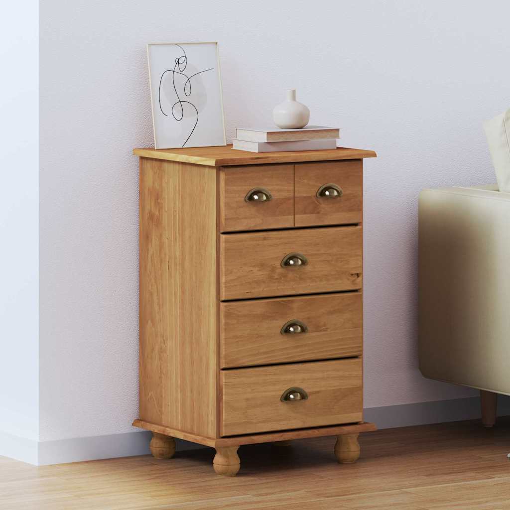 ELORA Oak Finish Chest of Drawers - Small-sized, 5 Drawers - Tyrell & Tyrell
