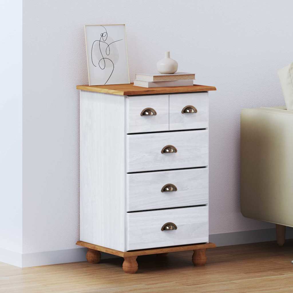 ELORA White Chest of Drawers - Small-sized, 5 Drawers - All Things Good