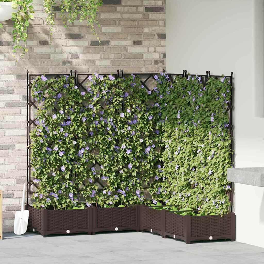 LIHRIDG Garden Planter 5 pcs 120x120x125.5 cm Steel - Brown - Design Hut