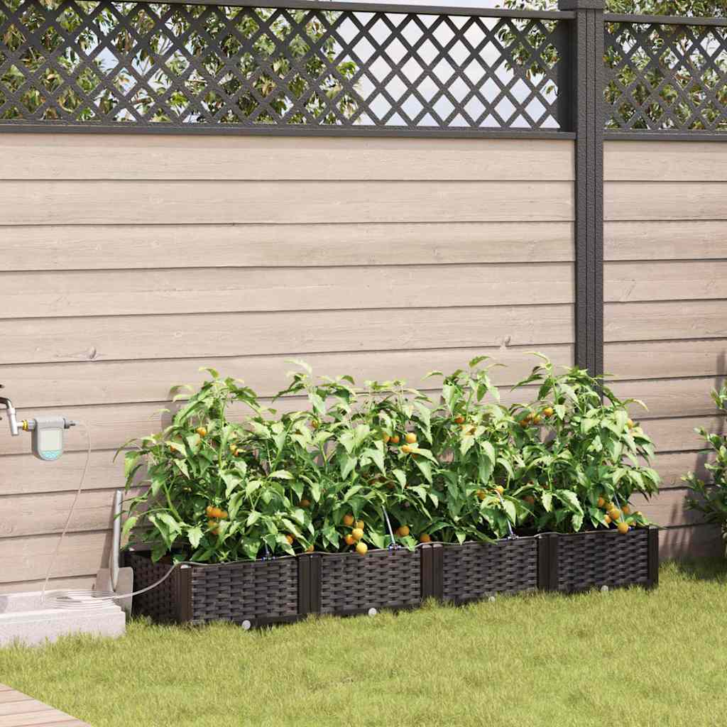 LIHRIDG Garden Planter 4 pcs Steel - Brown - Design Hut