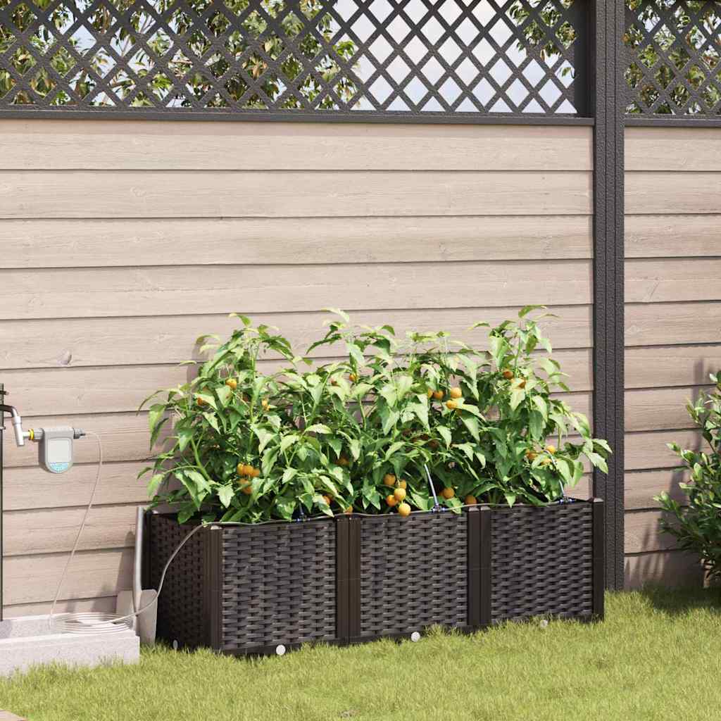 LIHRIDG Garden Planter 3 pcs Steel - Brown - Design Hut