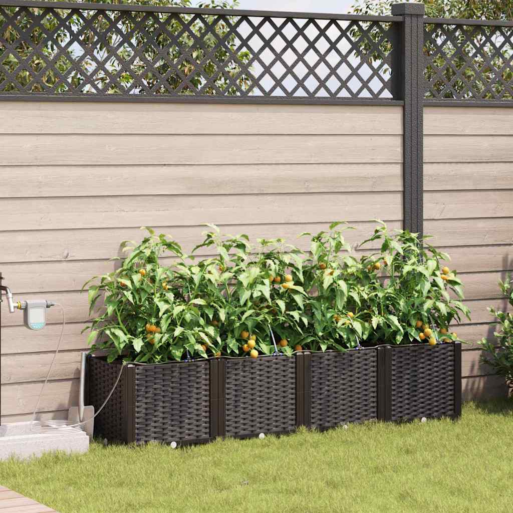 LIHRIDG Garden Planter 4 pcs Steel - Brown - Design Hut
