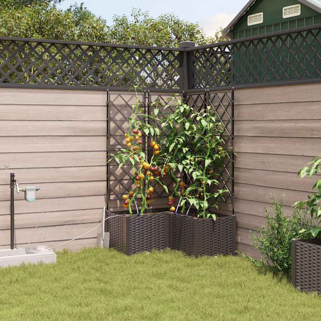 LIHRIDG Garden Planter 3 pcs Steel - Brown - Design Hut