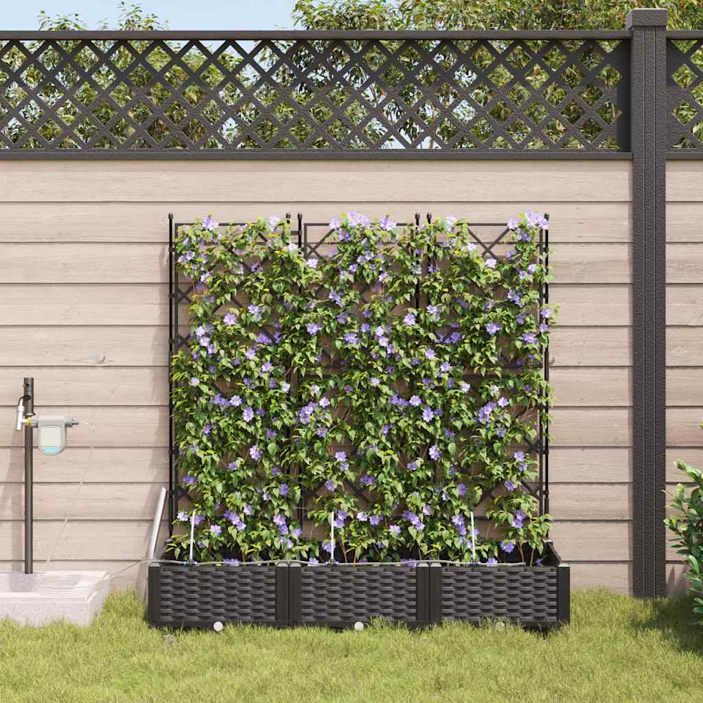 LIHRIDG Garden Planter 3 pcs Steel - Black - Design Hut