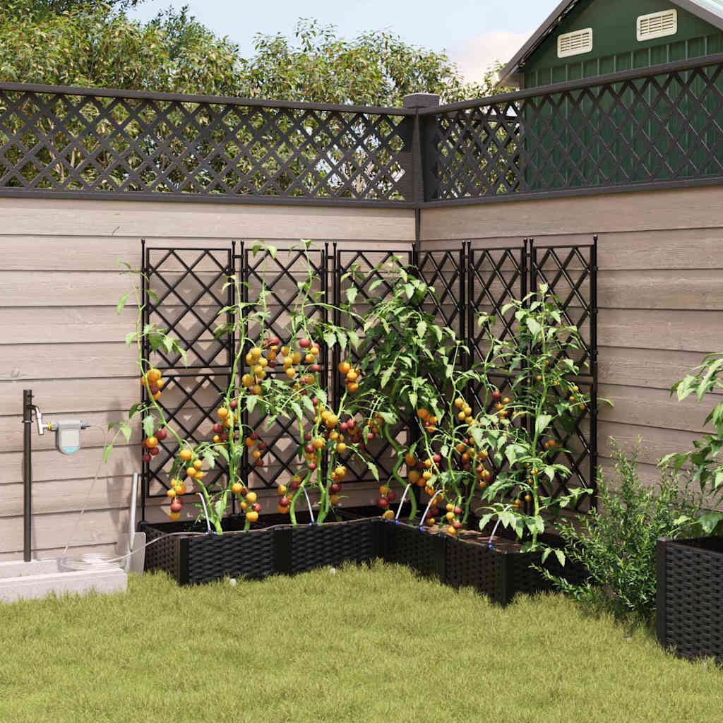 LIHRIDG Garden Planter 5 pcs Steel - Black - Design Hut