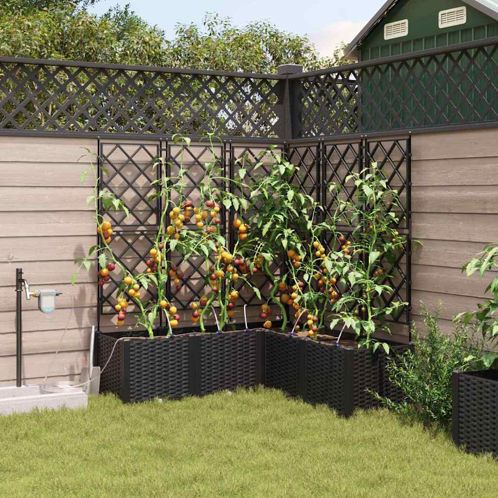 LIHRIDG Garden Planter 5 pcs Steel - Black - Design Hut