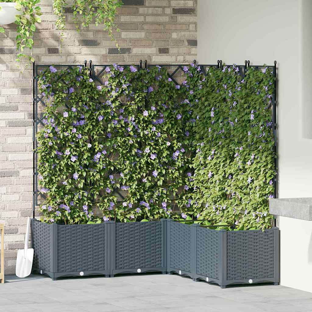 LIHRIDG Garden Planter 5 pcs LiGht 120x120x143 cm Steel - Grey - Design Hut