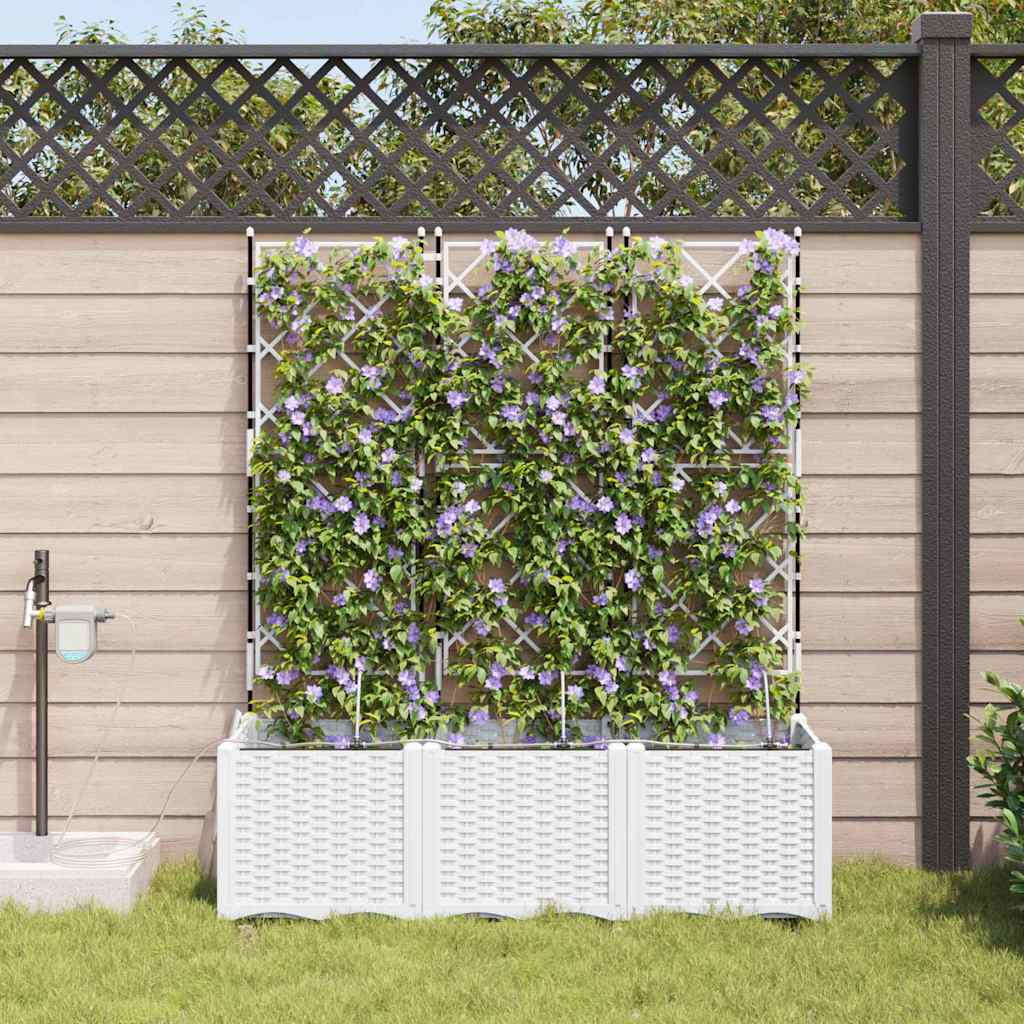LIHRIDG Garden Planter 3 pcs Steel - White - Design Hut