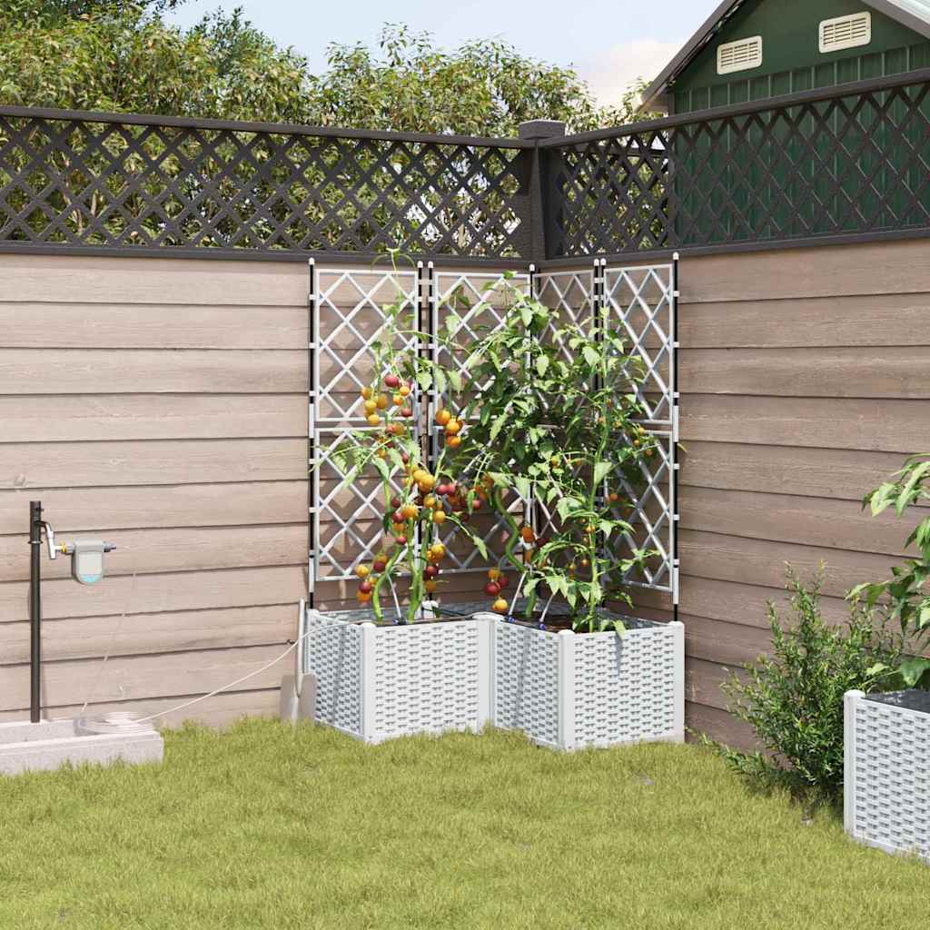 LIHRIDG Garden Planter 3 pcs Steel - White - Design Hut