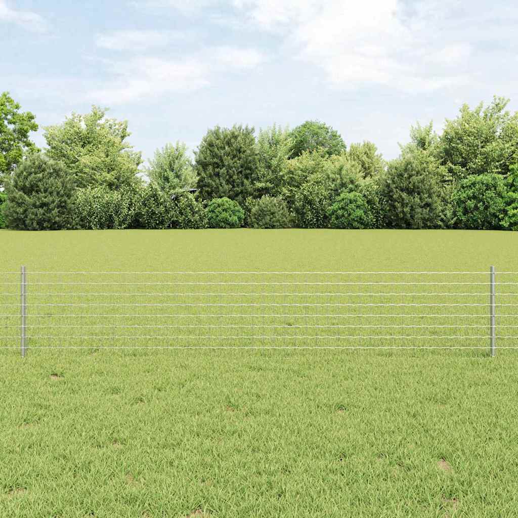 Fence Posts 11 pcs U-Channel 40 cm Galvanised Steel - R and M Furniture