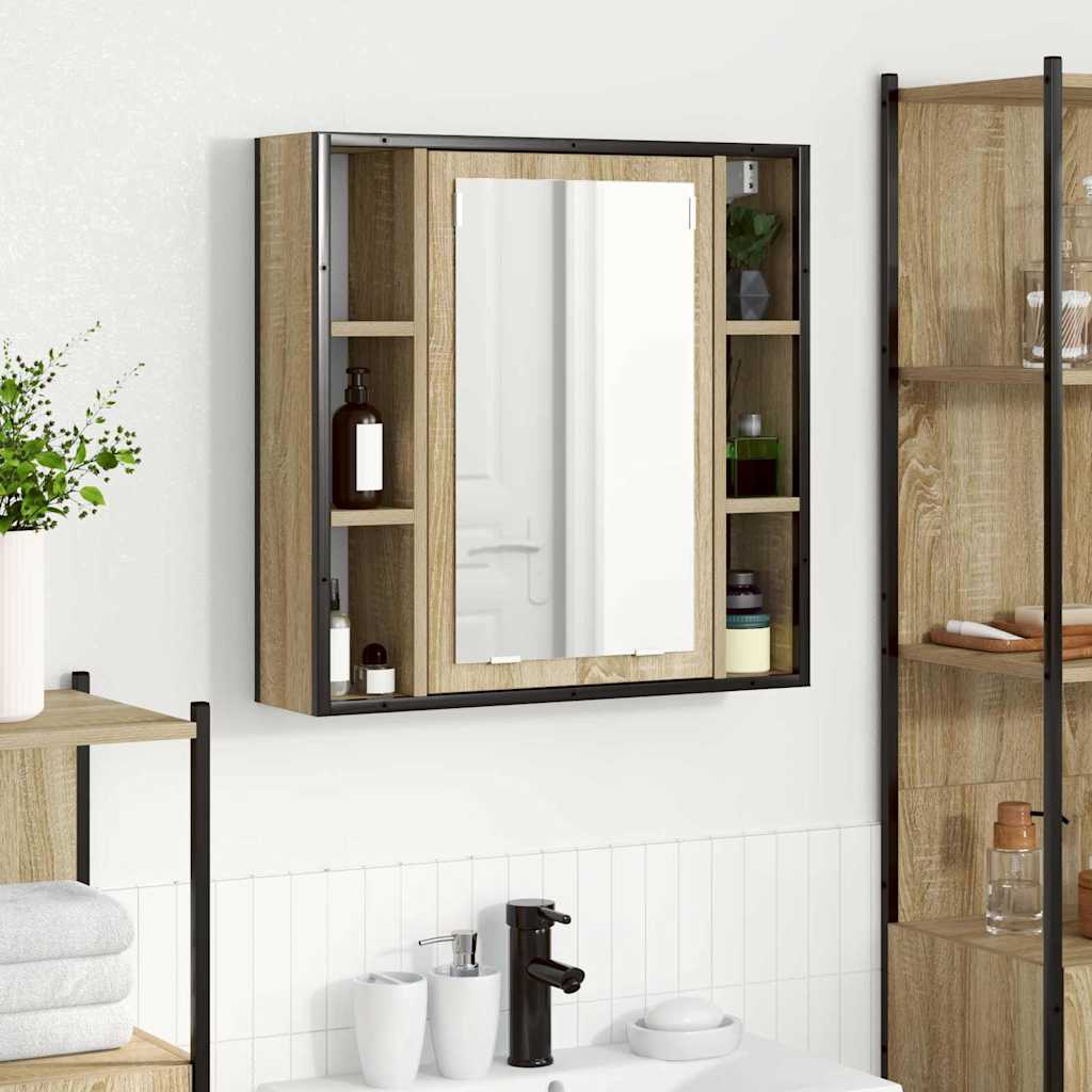Bathroom Vanity Unit Light Oak Particle Board Medium Storage - Sid & Sam