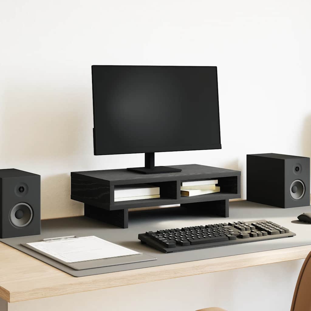 Monitor Stand Black Oak 50x27x15 cm Engineered Wood - Casper Homes