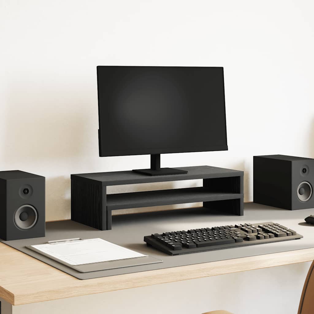 Monitor Stand Black Oak 54x22x15 cm Engineered Wood - Casper Homes