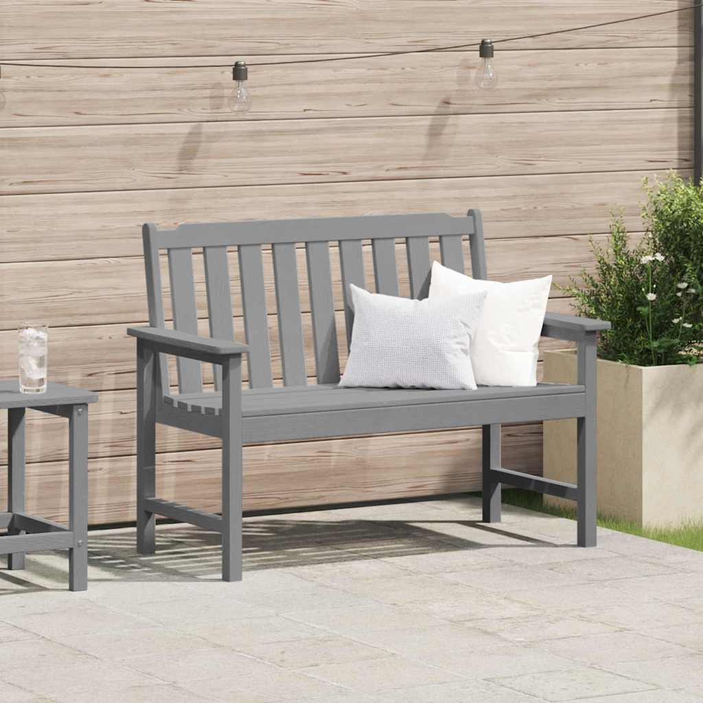 Garden Bench Light Grey 120 cm HDPE - Sid & Sam