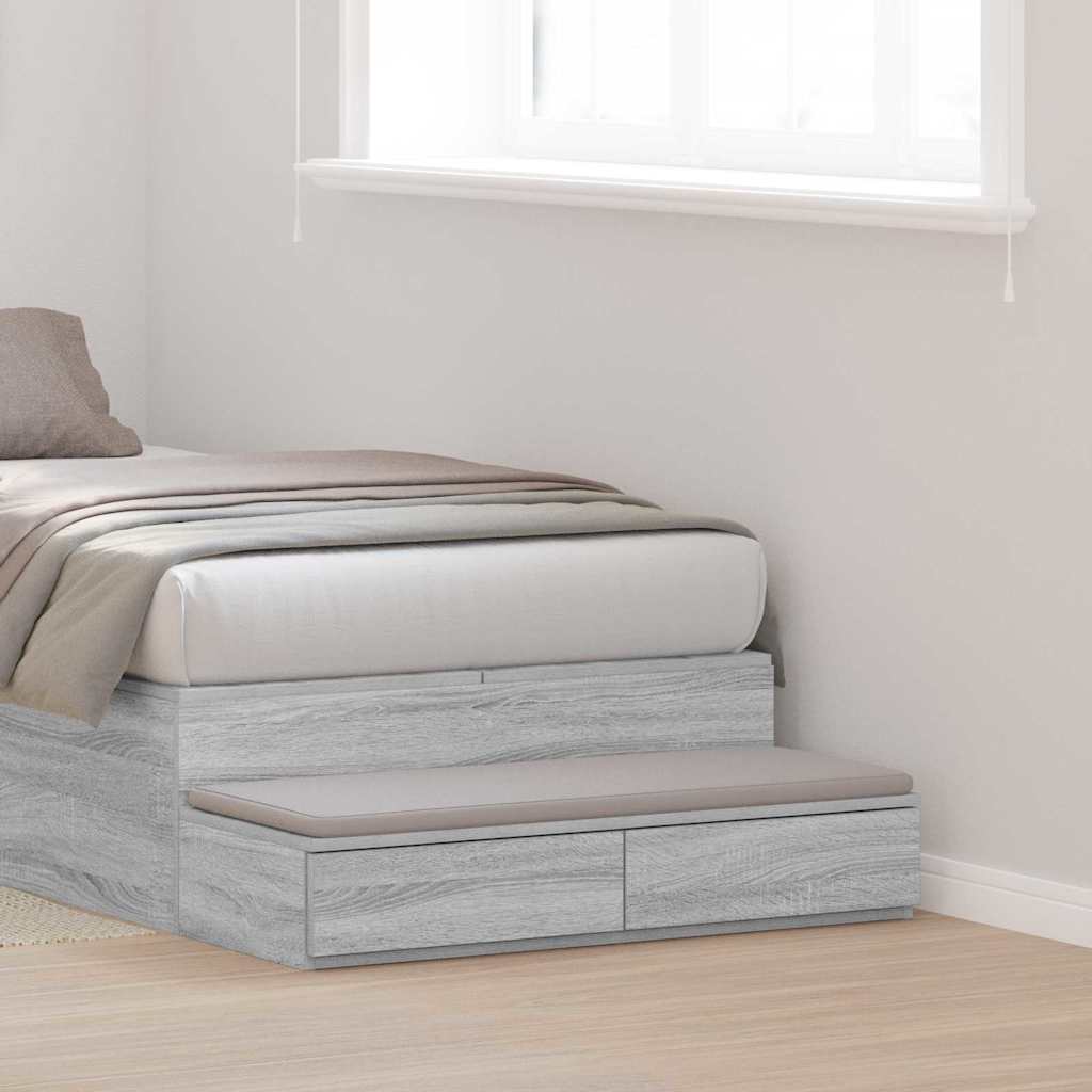 Bed Drawers Grey Sonoma 80x36,5x16,5 cm Engineered Wood - All Things Good