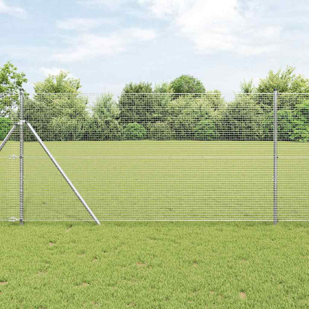 Welded Wire Fence 1,2x25 m Galvanised Steel - Sid & Sam