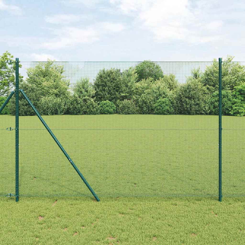 Welded Wire Fence Green 1.6x25 m Steel - Brittle & Co