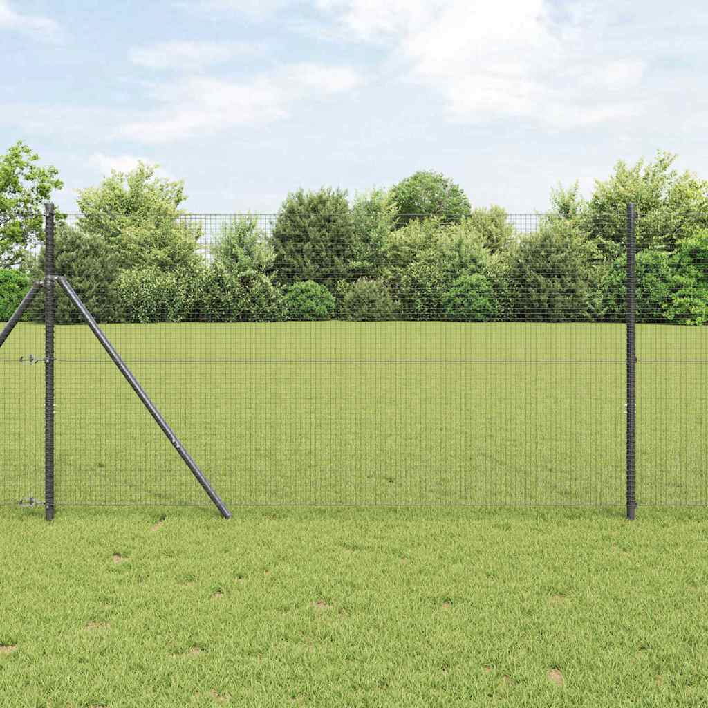 Welded Wire Fence Grey 1.2x25 m Steel - Millennium Furniture