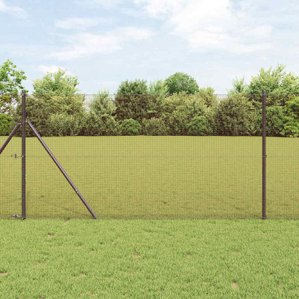 Welded Wire Fence Red 1.5x25 m Steel - Sid & Sam