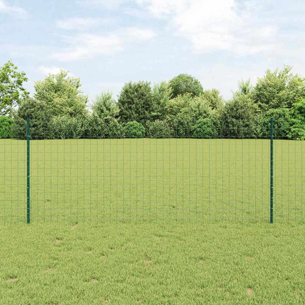 Garden Fence Set Set of 2 Green Powder-Coated Steel 10 x 1 m - Merkel Designers