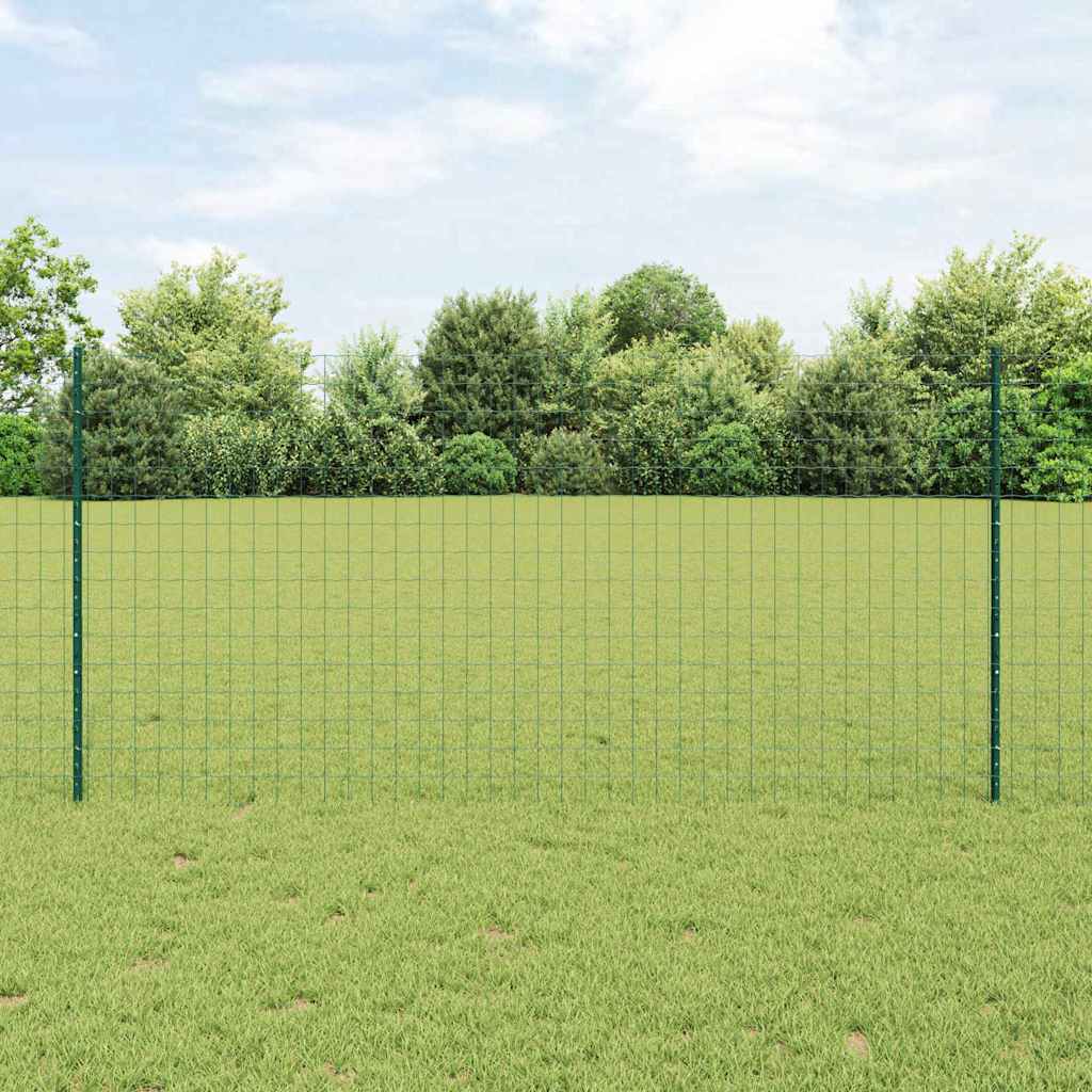 Garden Fence Set Set of 2 Green Metal 10 x 1.2 m Expandable - Direct Imports