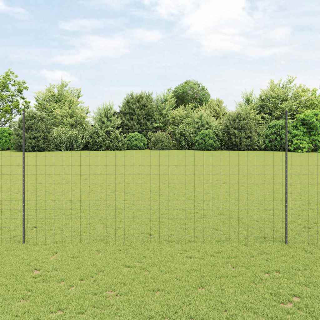 Euro Fence with 10 U Posts Grey 1.5x10 m Steel - Casper Homes