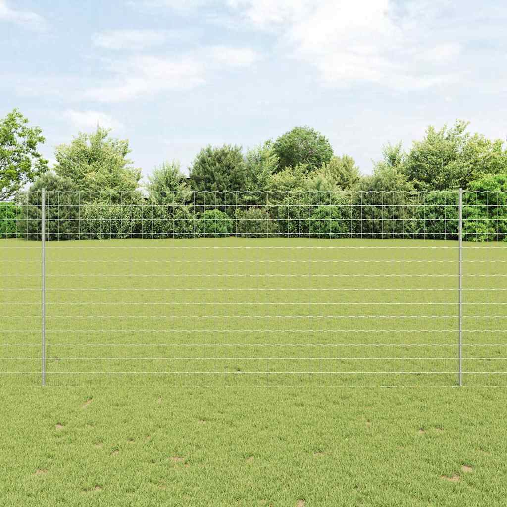 Euro Fence with 10 U Posts Silver 1,4x10 m Steel - Discount Dealers