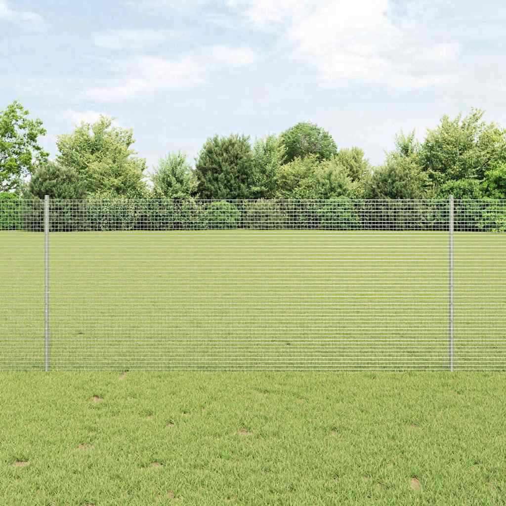 Garden Fence Set Set of 2 Galvanised steel 25 m long Durable - Sid & Sam