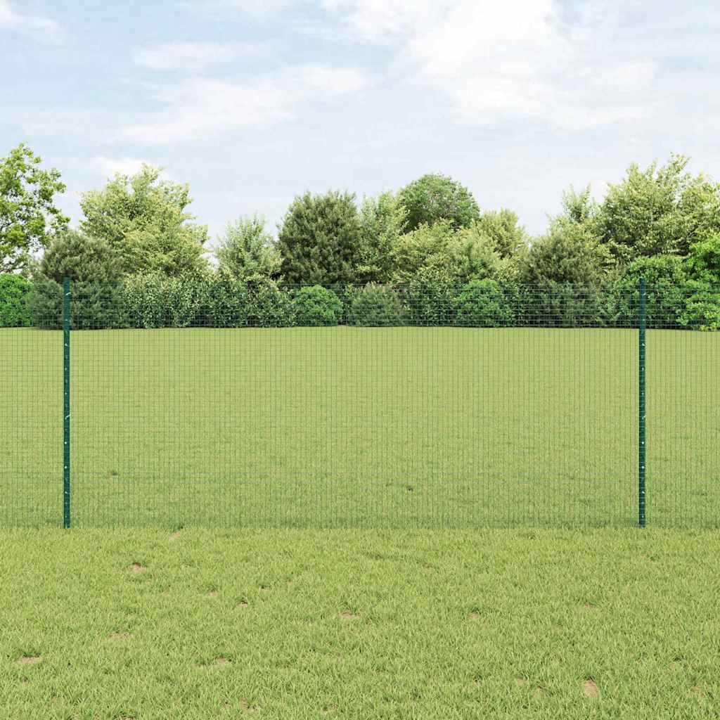 Chicken Wire Garden Fence Set Set of 2 Green Galvanised Steel - Millennium Furniture