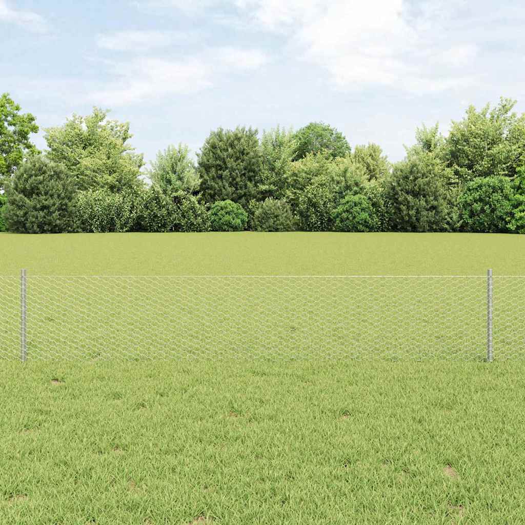 Fence Posts 5 pcs U-Channel 40 cm Galvanised Steel - Casper Homes