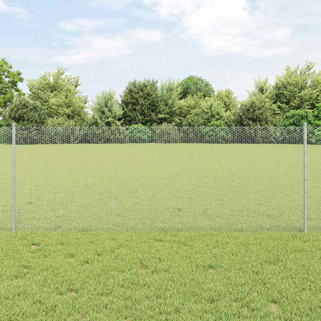 Fence Posts 11 pcs U-Channel 80 cm Galvanised Steel - Millennium Furniture