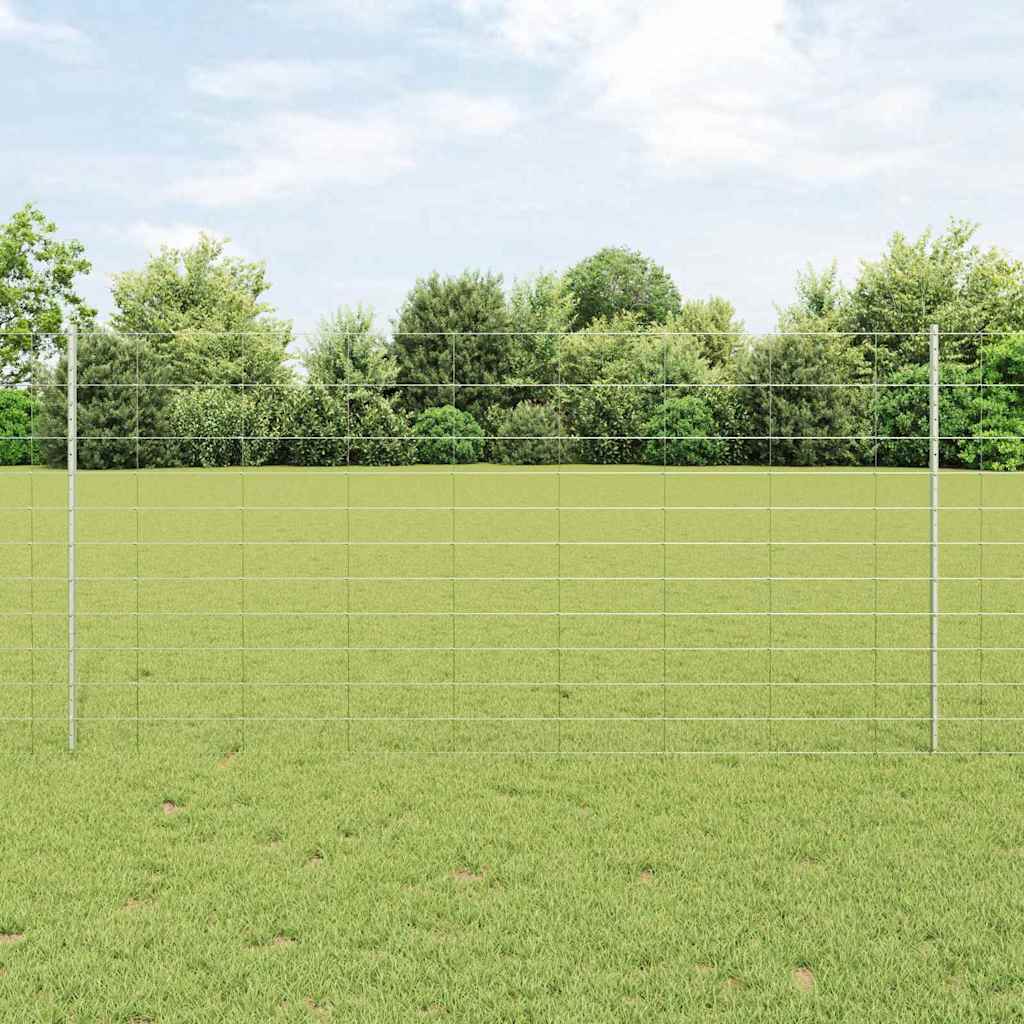 Fence Posts 22 pcs U-Channel 120 cm Galvanised Steel - Charlotte Dunes