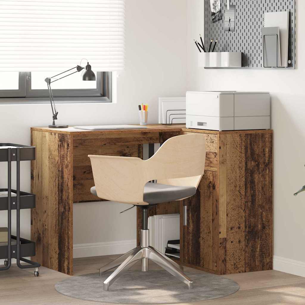 Corner Desk Old Wood 102x88x75 cm Engineered Wood - Decor Base