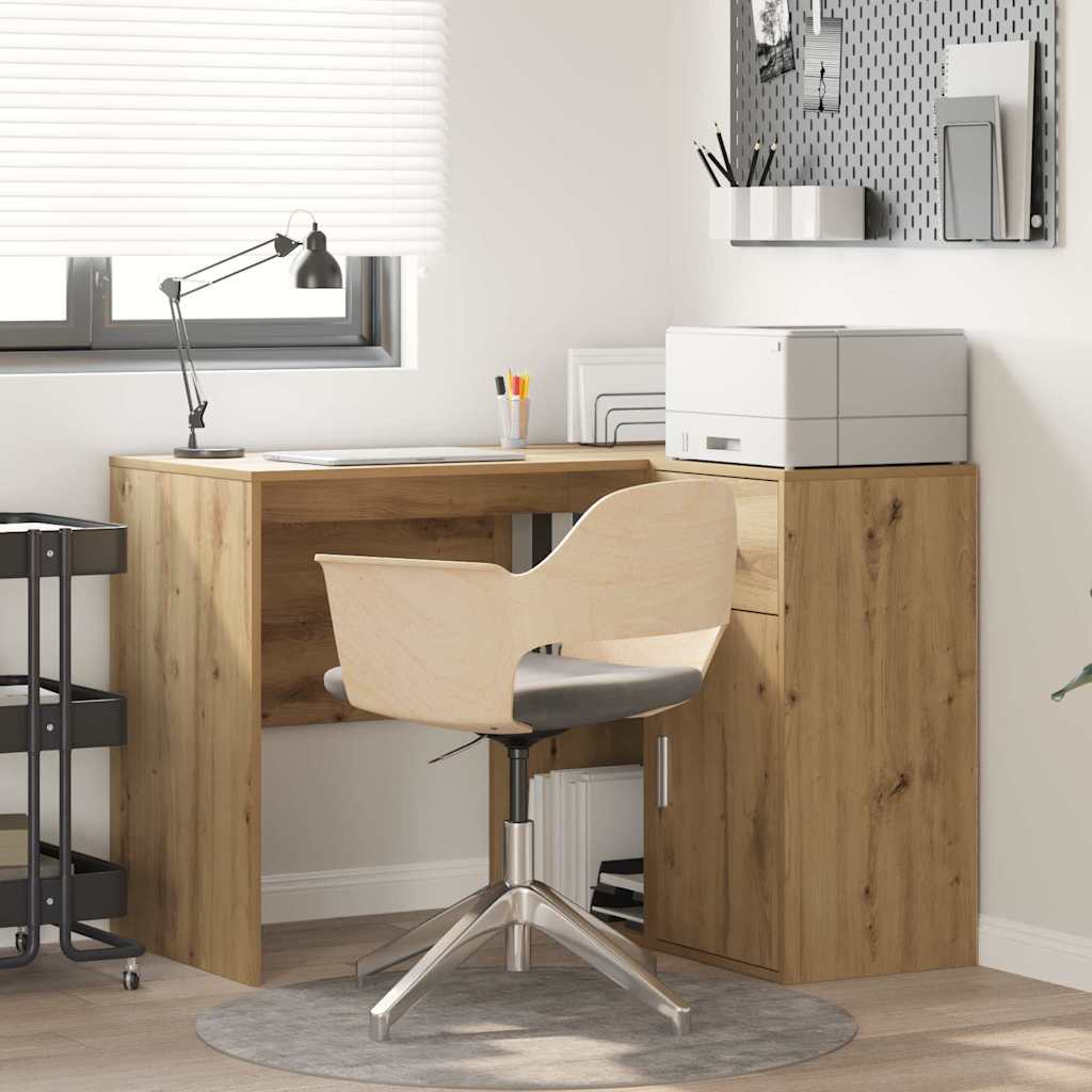 Corner Desk Artisan Oak 102x88x75 cm Engineered Wood - Design Hut