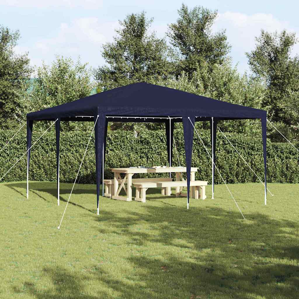 SEOWOD Party Tent 400x400x266 cm Polyethylene and Steel - Blue - Charlotte Dunes