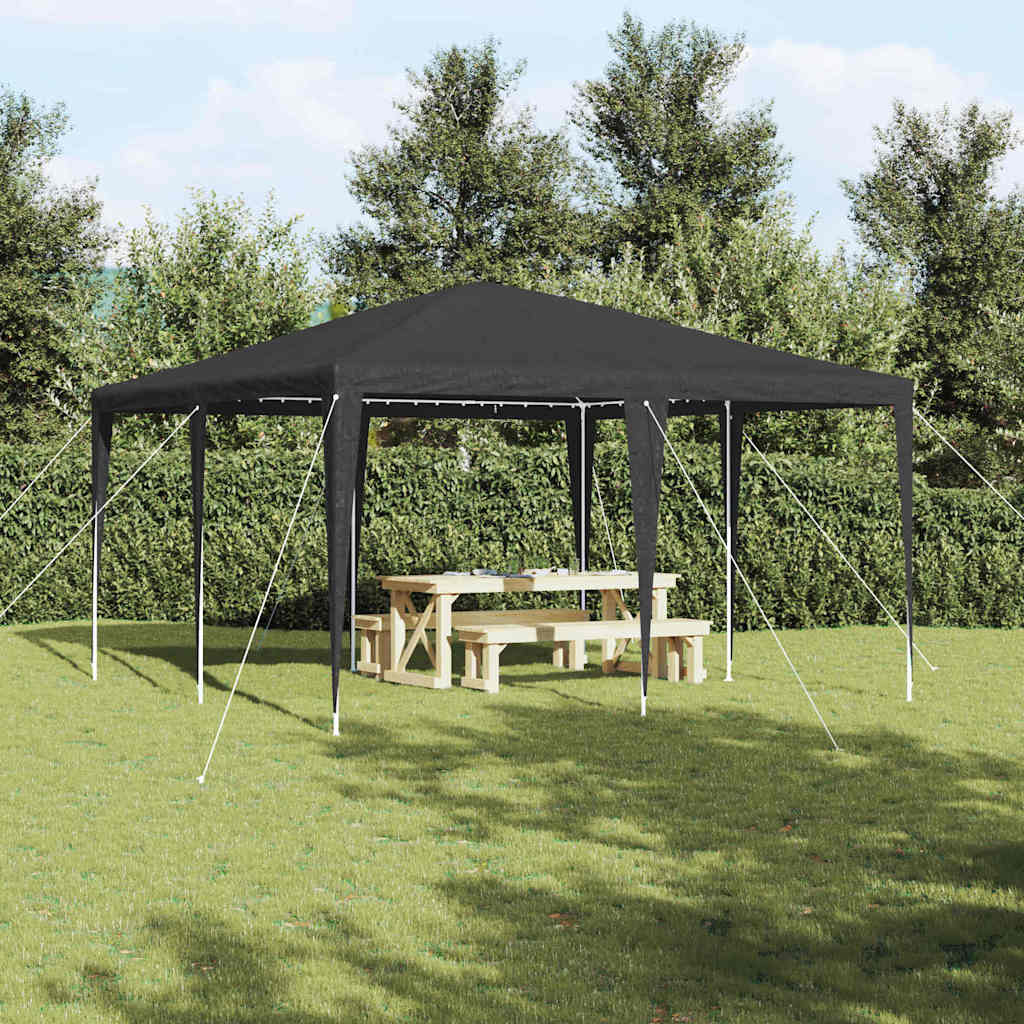 SEOWOD Party Tent Anthracite 400x400x266 cm Polyethylene and Steel - Charlotte Dunes