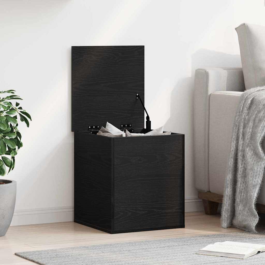 Storage Box in Black Oak - 40x42x46 cm - Made of Engineered Wood - The Home Maker
